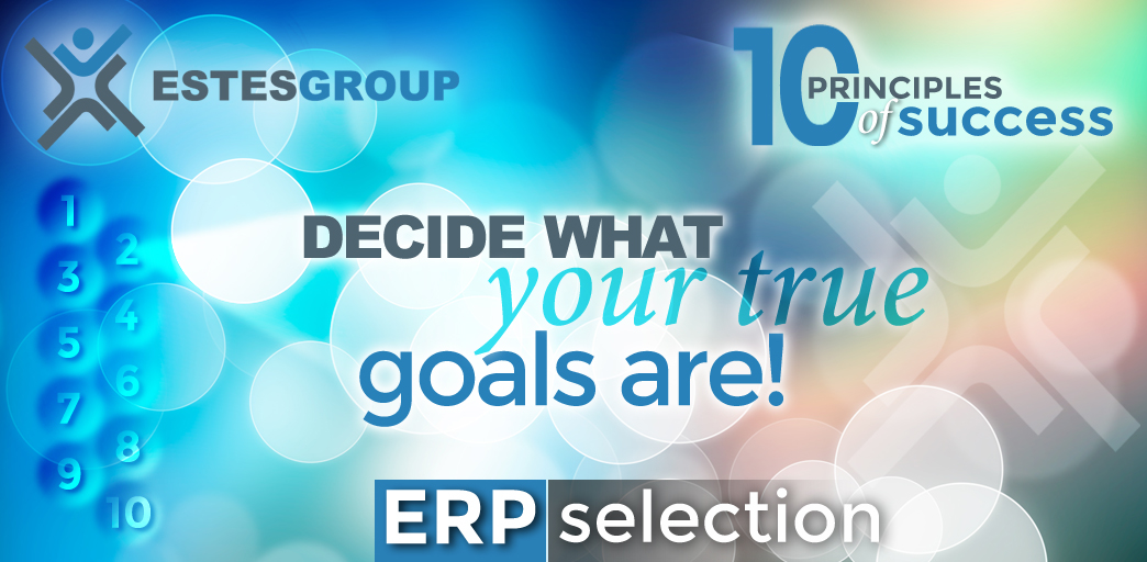 The 10 Principles of ERP Selection Success & How to Apply Them: Goals!