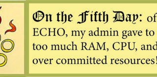 12 Days of ECHO, Fifth Day: My Admin Gave to Me Too Much RAM for My Epicor VM!