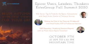 Epicor ERP Event: EstesGroup Fall Summit 2020 (Video)