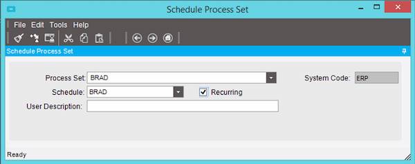 Schedule ERP Process