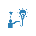 Cloud ERP Lightbulb Star Icon